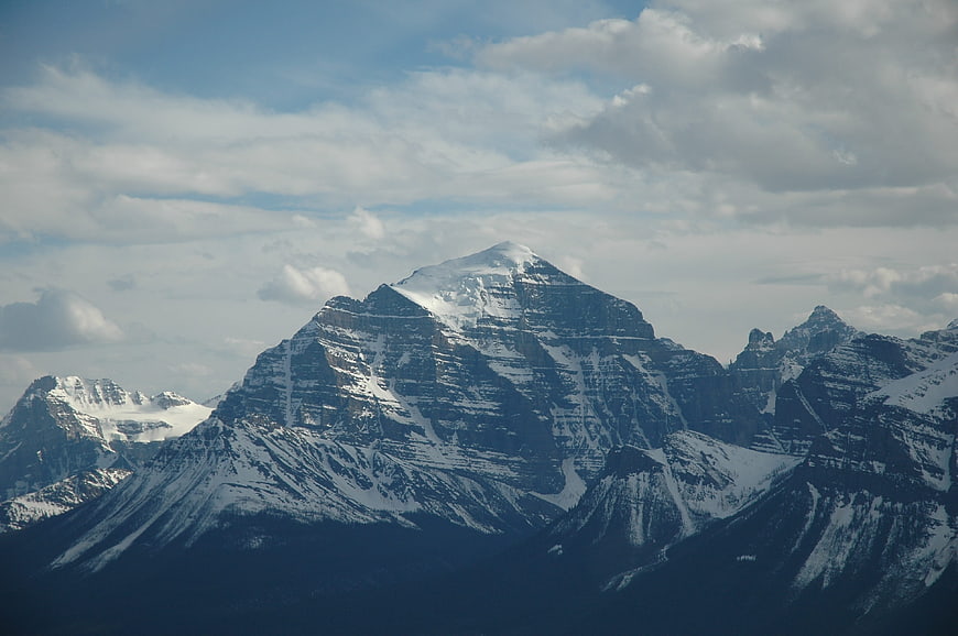 Majestic Snow-Capped Mountain Peak in Rocky Mountains