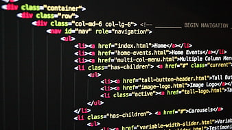 HTML Code Snippet on Dark Background