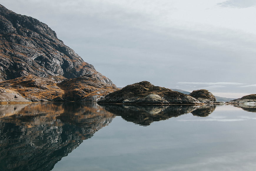 Serene Mountain Landscape with Perfect Water Reflection