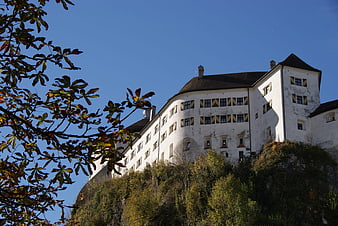 Kufstein Castle in Austria with Autumn Foliage
