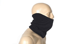 Black Neck Gaiter on Mannequin Head Profile