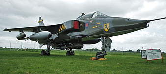 British Aerospace Sea Harrier military jet on display