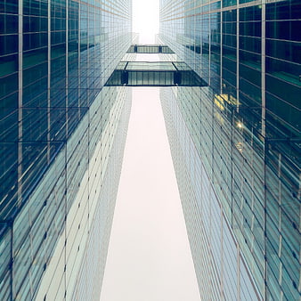 Modern Glass Skyscraper Facade Symmetry