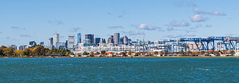 Panoramic View of Baltimore Skyline and Inner Harbor from Water