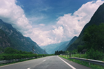 Scenic Mountain Highway Road Trip Landscape