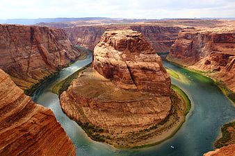 Aerial View of Horseshoe Bend and Colorado River