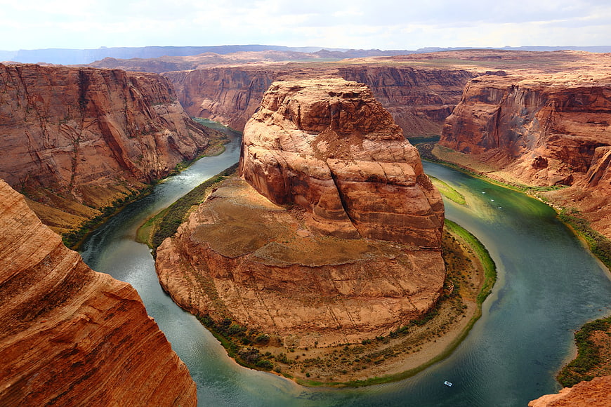Aerial View of Horseshoe Bend and Colorado River