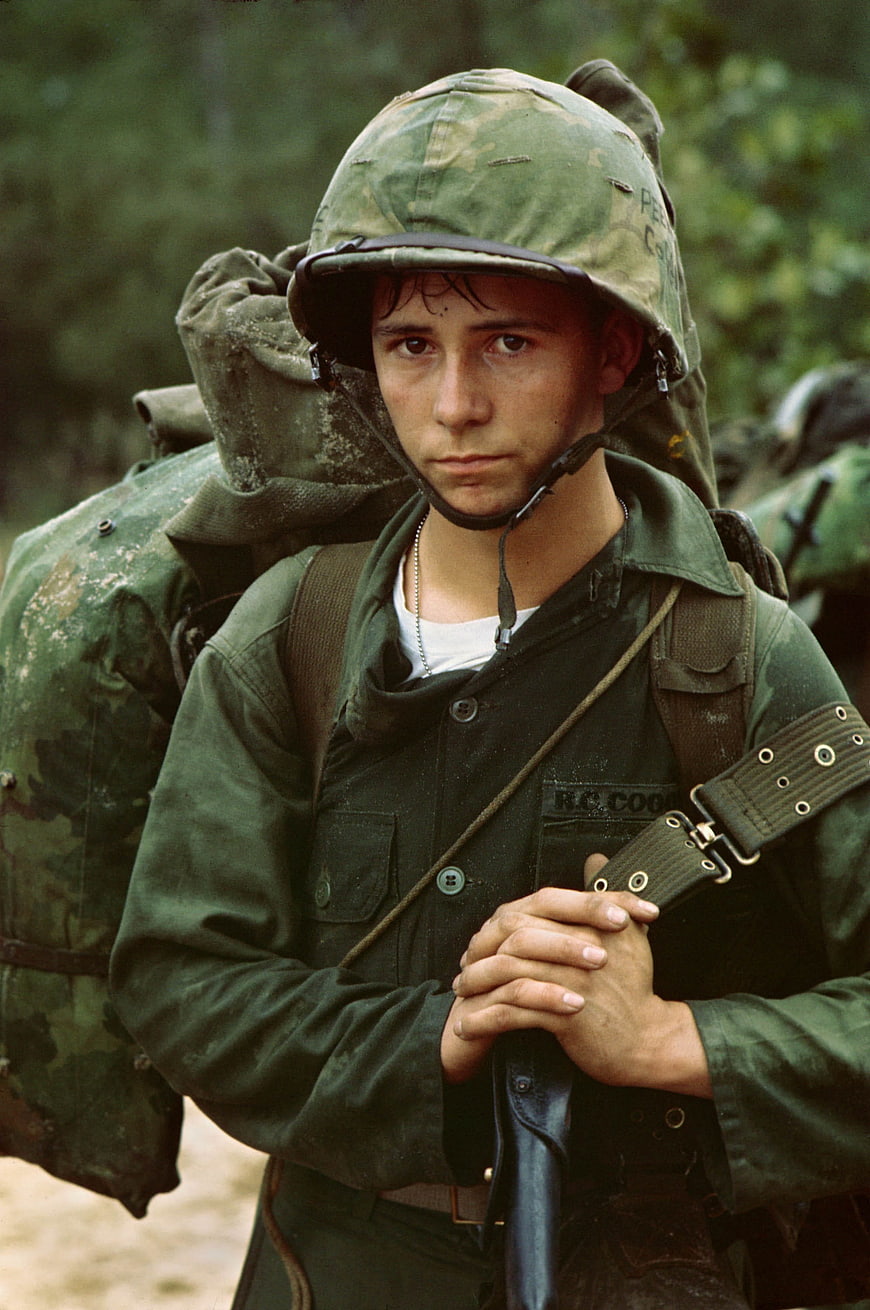 Young Vietnam War Soldier Portrait in Da Nang