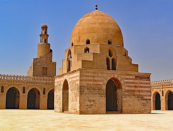 Ibn Tulun Mosque Dome And Minaret In Cairo Egypt
