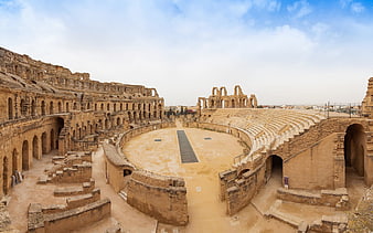 El Jem Amphitheater Ruins in Tunisia