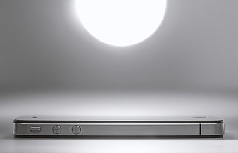 Side view of smartphone with large negative space