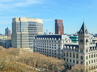 Brooklyn Cityscape with Historic Architecture and Modern Skyscrapers