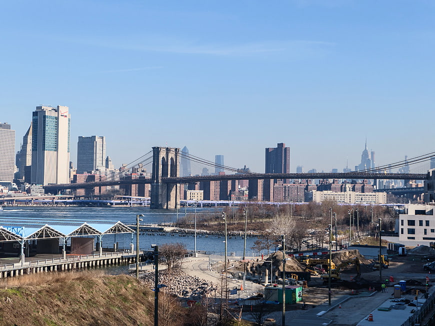 Brooklyn Bridge and Manhattan Skyline View from DUMBO