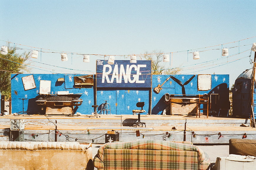 The Range Stage Signage at Desert Music Festival