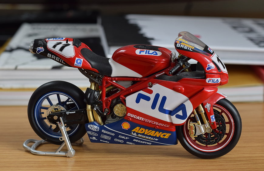 Red Ducati MotoGP Die-Cast Model Motorcycle Replica