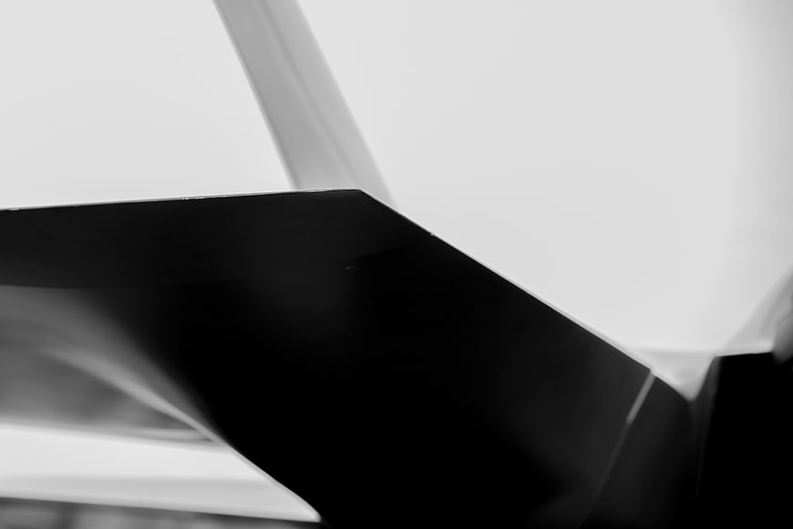 Abstract Black and White Jet Fighter Detail