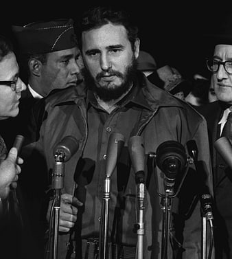 Fidel Castro Speaking at Press Conference