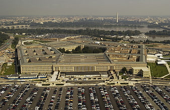 Aerial view of the Pentagon building in Washington DC