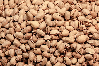 Close-up texture of shelled pistachio nuts