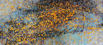 Abstract Orange and Blue Splatter Texture Background