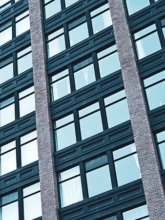 Modern Brick and Glass Building Facade Architecture