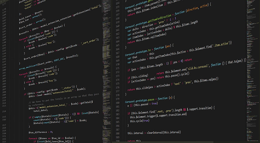 Computer Screen Displaying PHP and JavaScript Code