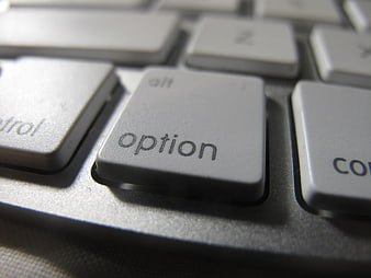 Close-up of Mac keyboard option key