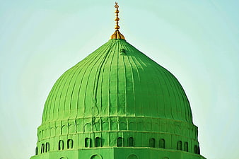 Green Dome of Prophet's Mosque in Medina