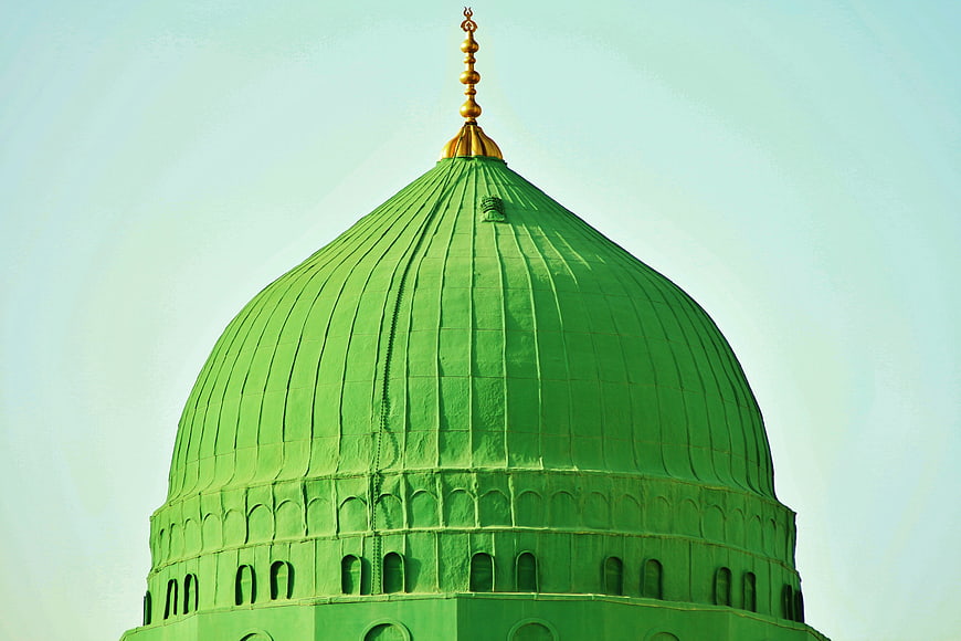 Green Dome of Prophet's Mosque in Medina