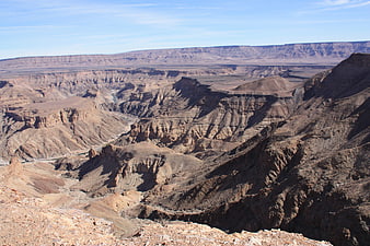 Vast desert canyon landscape in Namibia, Africa