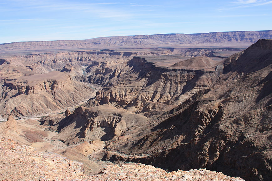 Vast desert canyon landscape in Namibia, Africa