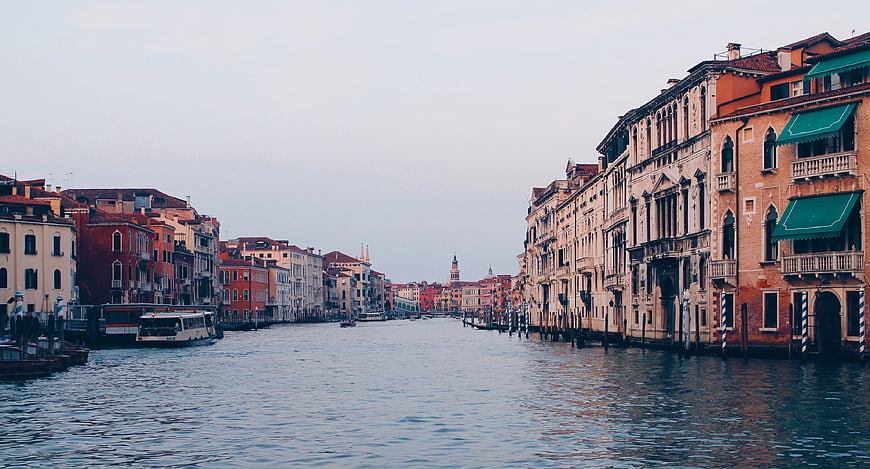 Venice Grand Canal Architecture and Waterway View