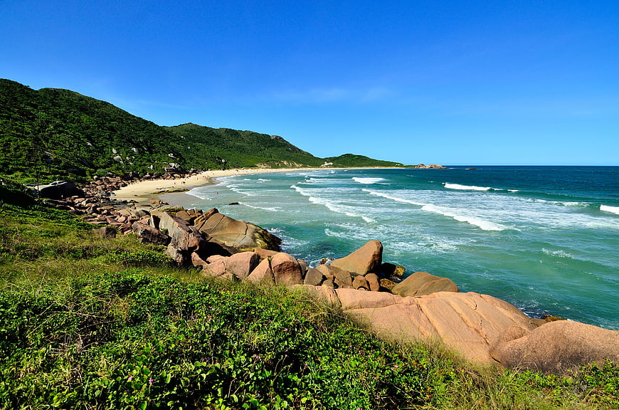 Scenic coastal landscape with rocky cliffs and turquoise ocean waves