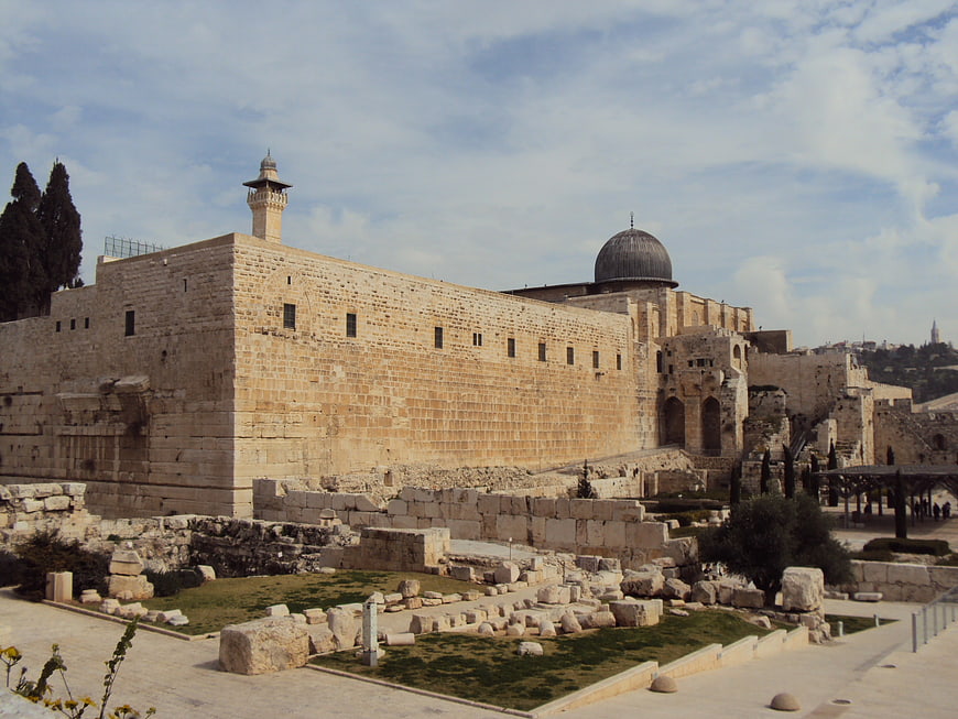 Historic Jerusalem Architecture With Ancient Stone Ruins And Domes