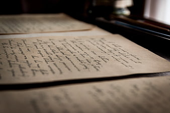 Vintage Handwritten Letters on Old Paper
