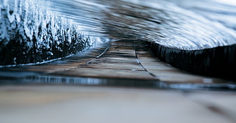 Motion blur street photography with leading lines