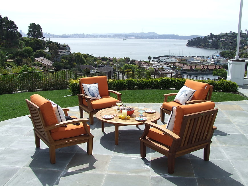 Luxury Teak Patio Furniture With Bay View
