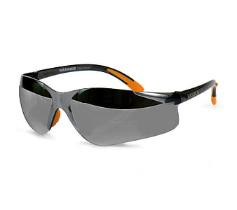 Black and Orange Hammer Sport Sunglasses on White Background