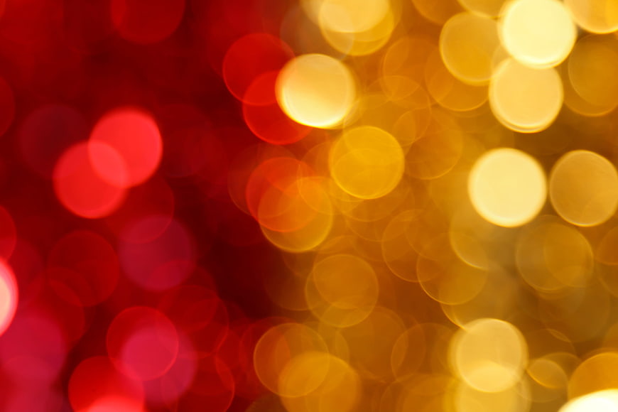 Abstract Red and Gold Bokeh Light Background