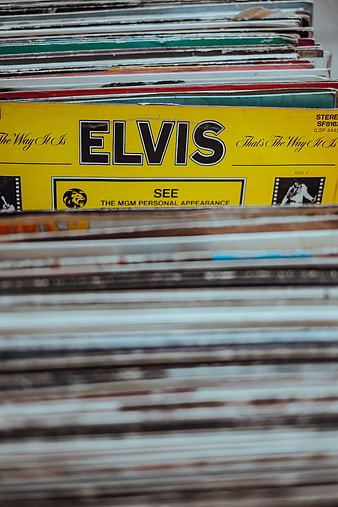 Vintage Elvis Presley Vinyl Record Album Cover Close Up