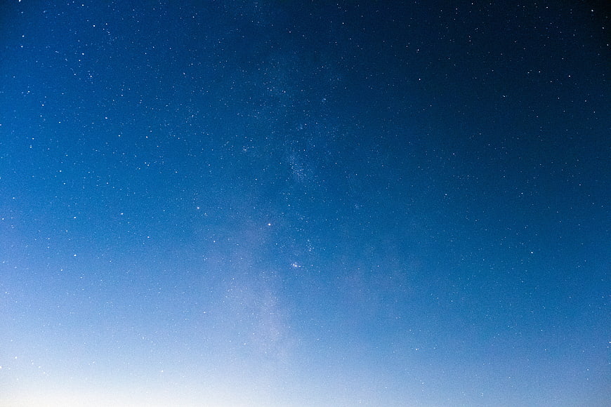 Blue Night Sky with Stars and Milky Way
