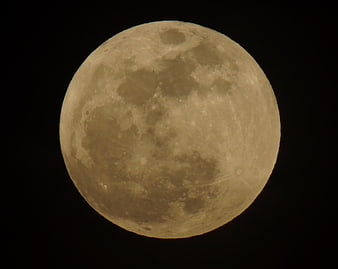 Full Moon Close-Up with Craters Against Black Sky