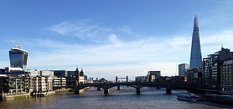 Panoramic View of London Skyline with The Shard and River Thames