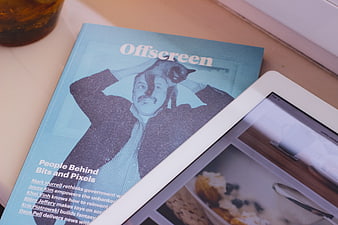 Offscreen Magazine and Tablet on Desk