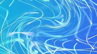 Abstract Blue Neon Light Swirls Background