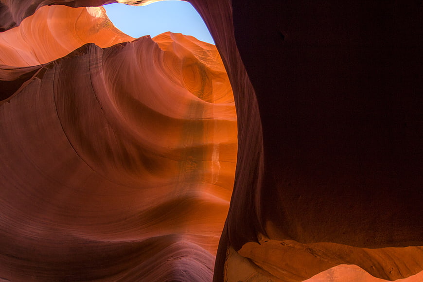 Antelope Canyon Slot Canyon with Orange Sandstone Walls