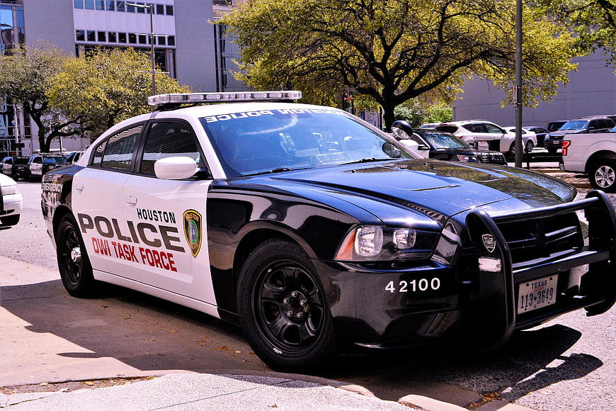 Houston Police DWI Task Force Car Parked On City Street