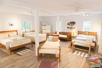 Modern Bedroom Furniture Display in Retail Store