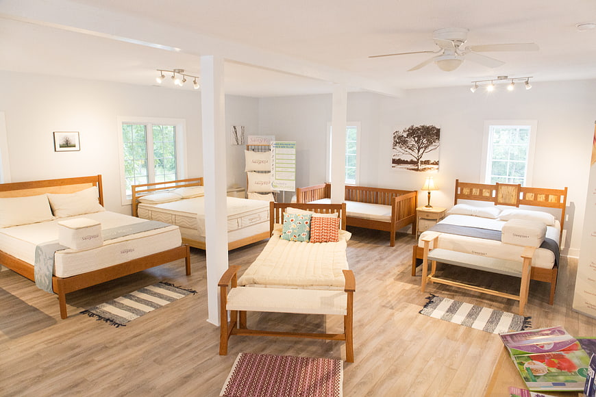 Modern Bedroom Furniture Display in Retail Store