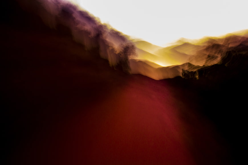 Abstract motion blur trail with vibrant colors